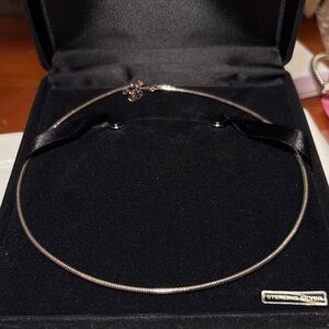 Elegant Sterling Silver Omega Necklace